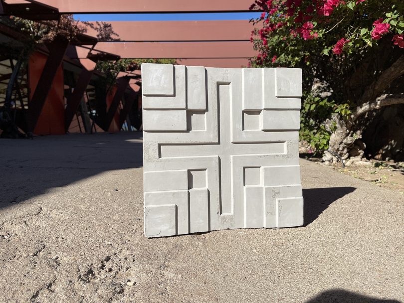 Millard cement tile sitting on cement