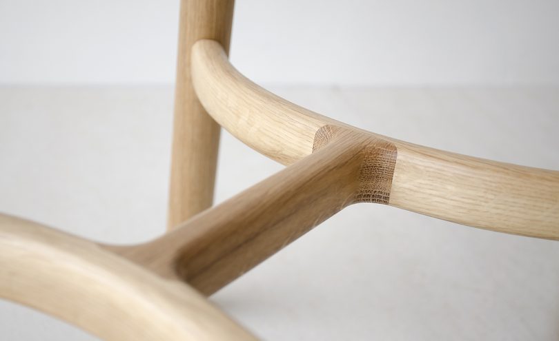 wood stool detail