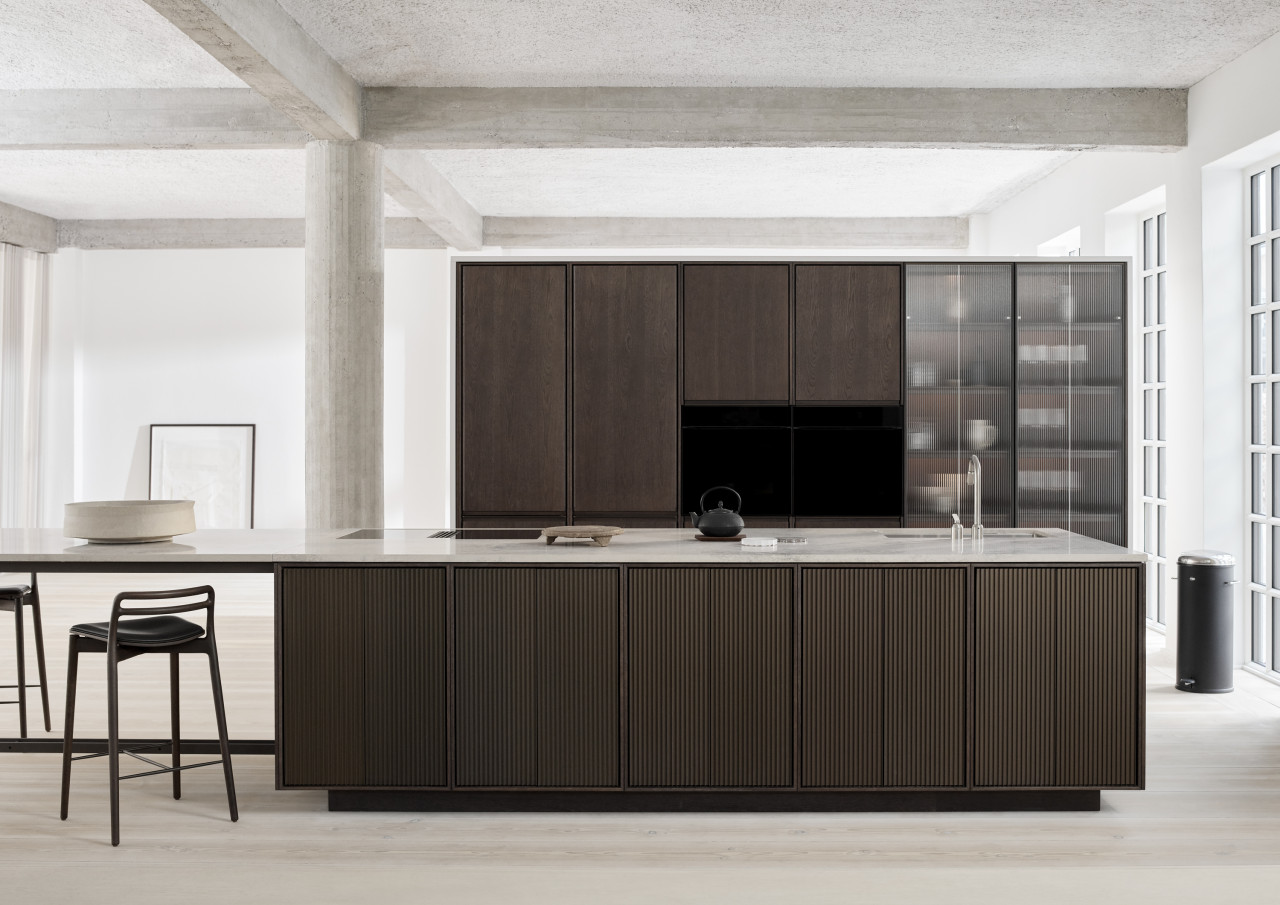 Vipp Highlights the Beauty of Jura Stone + Oak Wood in Its New V2 Kitchen