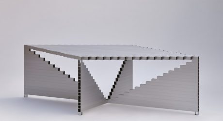Joseph Smolenicky Designs a Perplexing Table Out of Square Aluminum Tubes