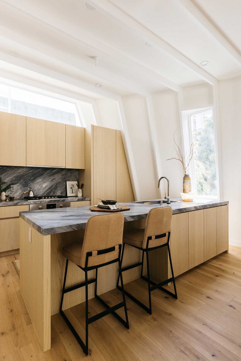 kitchen in modern white home