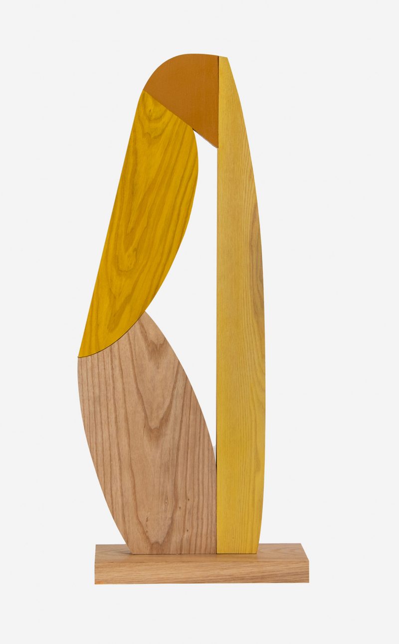 colorful abstract wooden sculpture detail