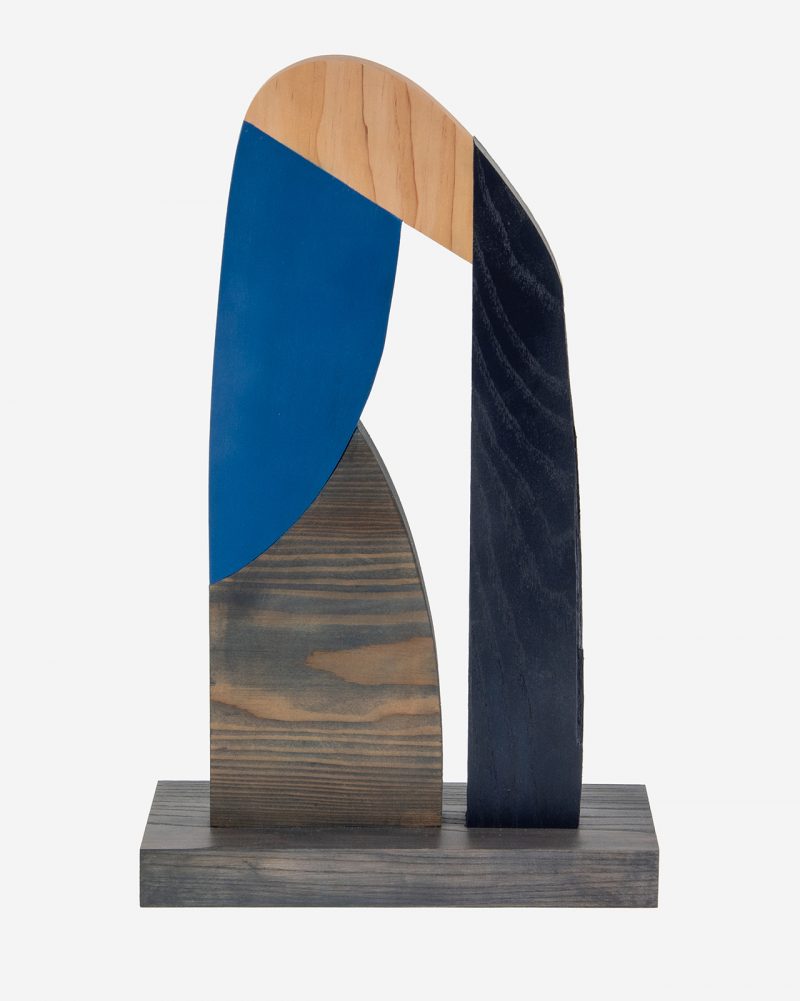 colorful abstract wooden sculpture