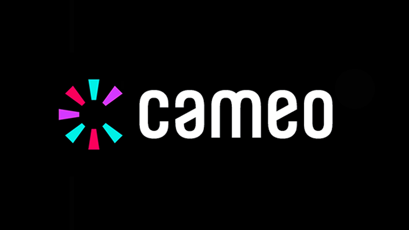 Cameo app logo on black background