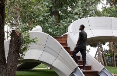 Zaha Hadid Architects Designs a 3D-Printed Bridge Made of Concrete Blocks