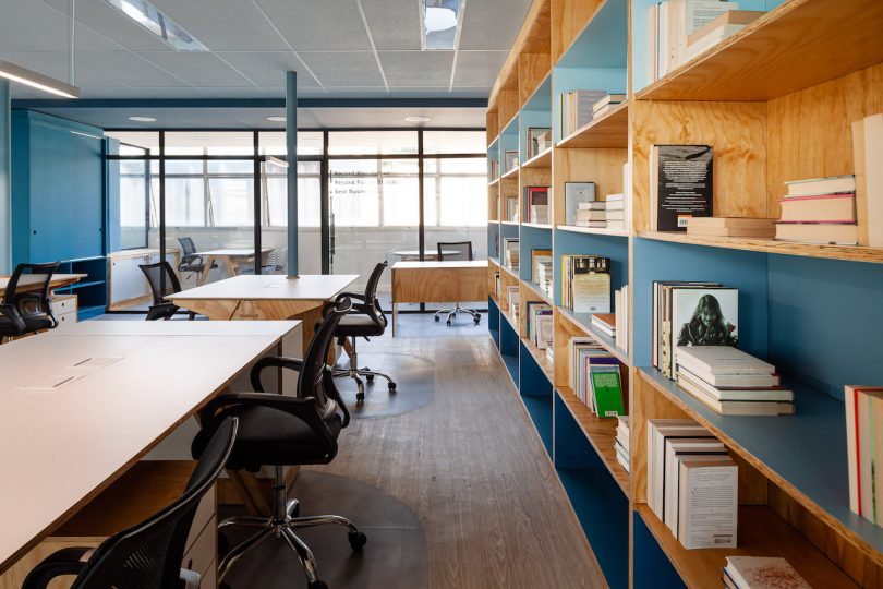 blue modern office