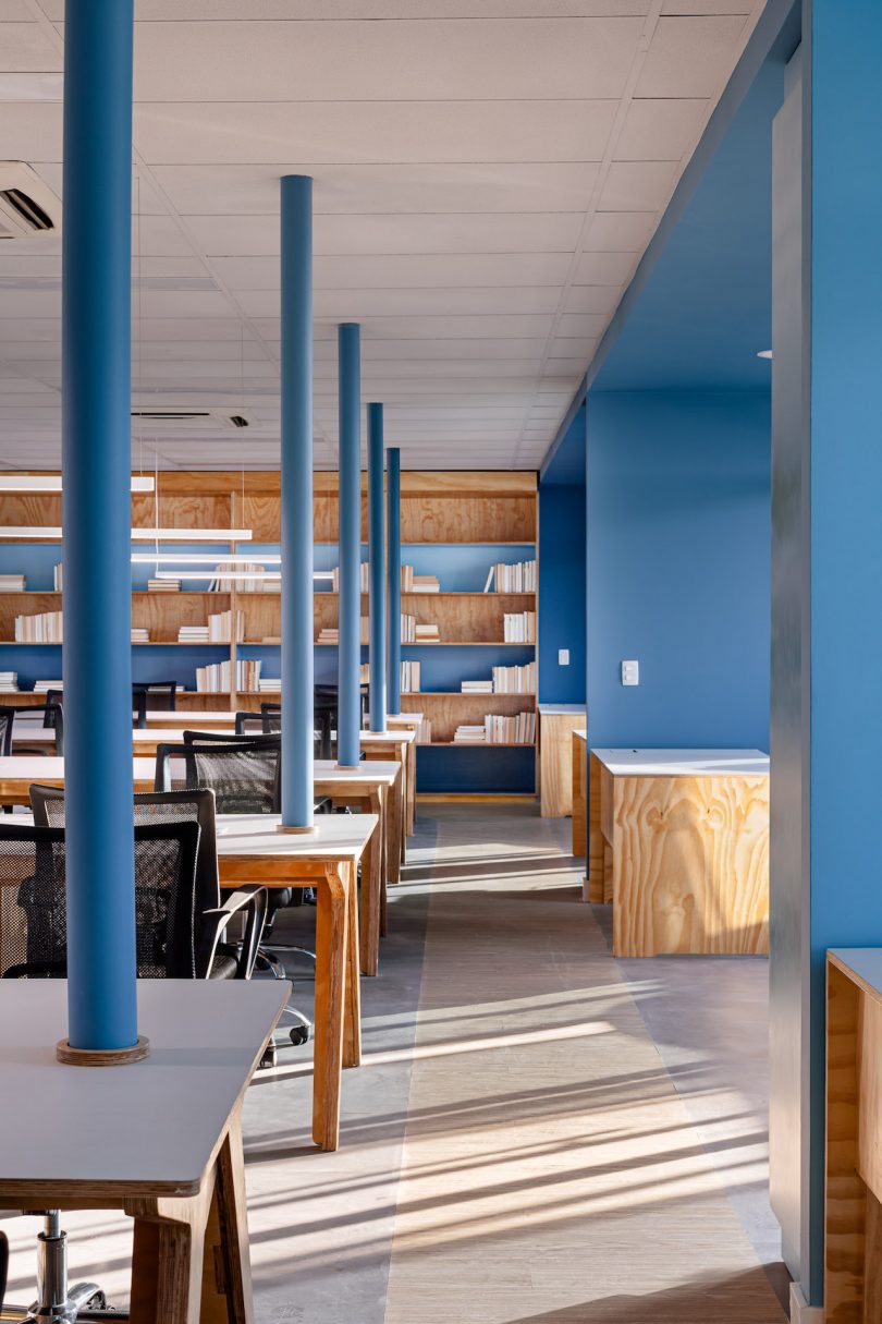 blue modern office