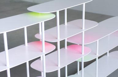 For a Fleeting Moment Shelves Reveal Color Gradients When Brought Together