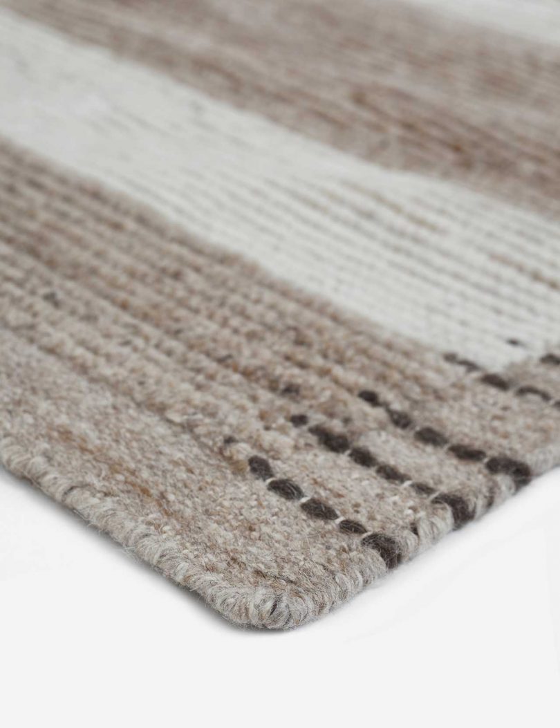 modern rug in warm neutral colors