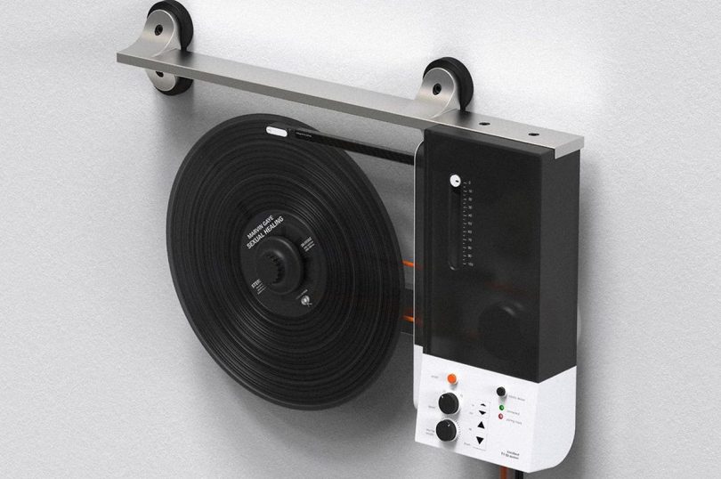 wall mounted modern turntable