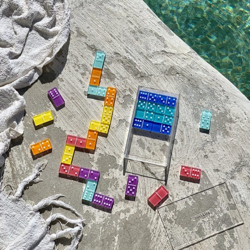 Lucite Travel Dominoes by Sunnylife