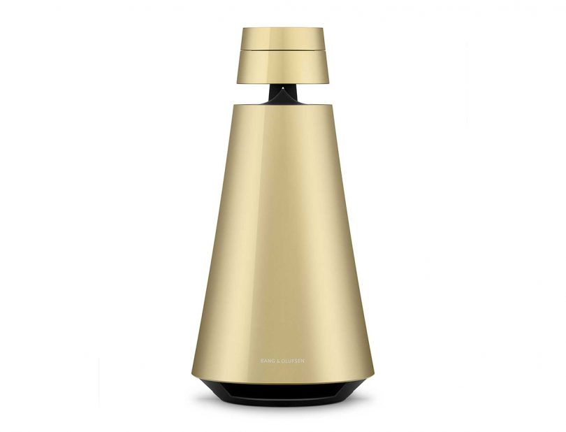 Brass-Tone Beosound 1 Wireless Multiroom Speaker with Battery and Voice Assist by Bang & Olufsen