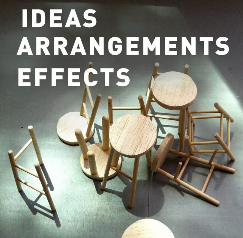 book cover of Ideas, Arrangements, Effect with upturned stools