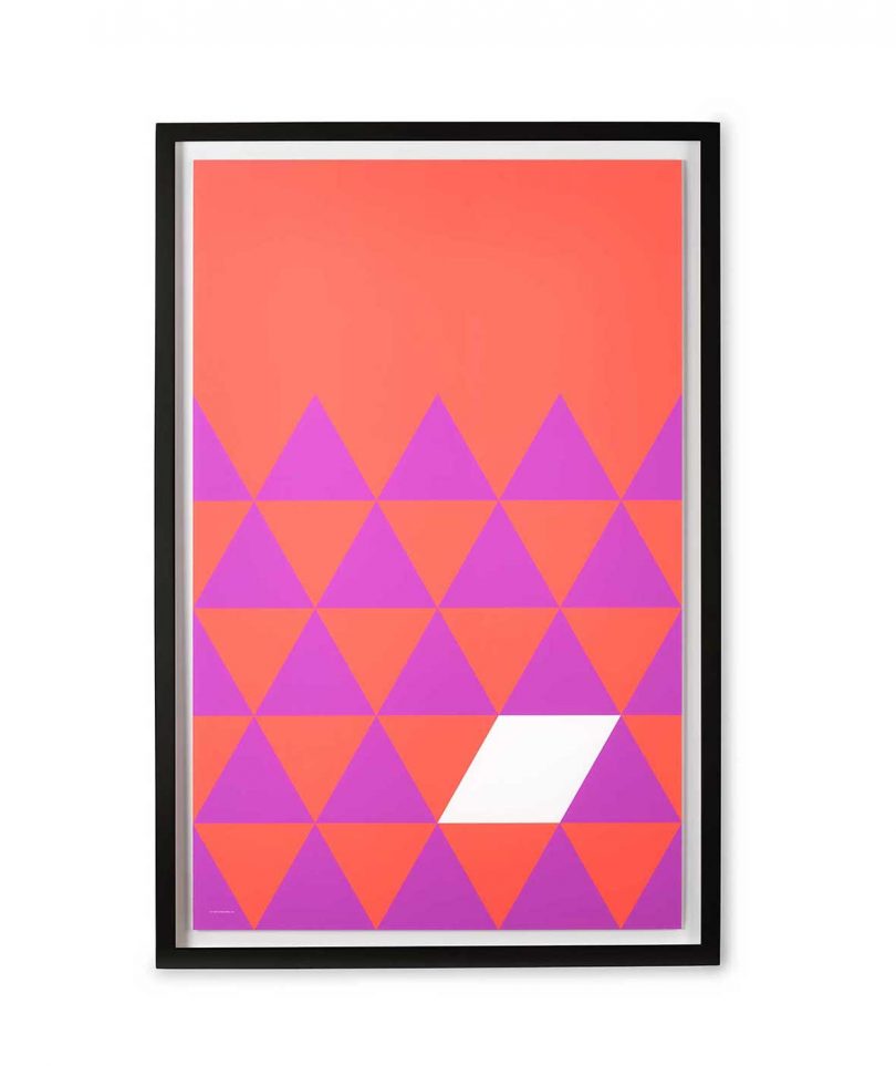 graphic colorful poster with triangles