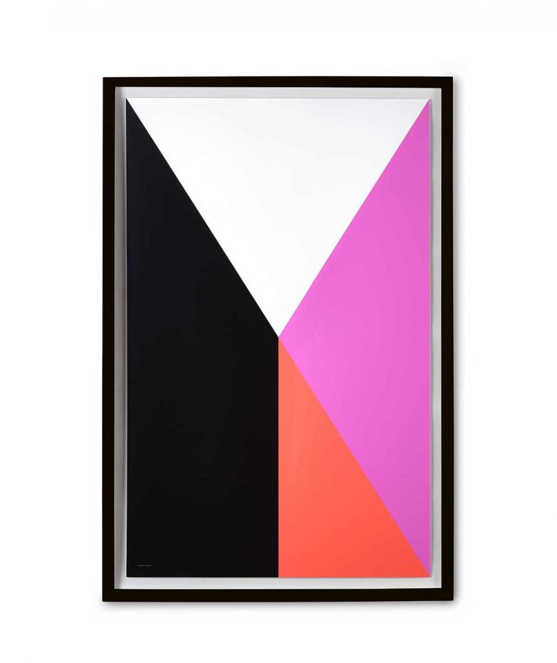 geometric poster in four colors