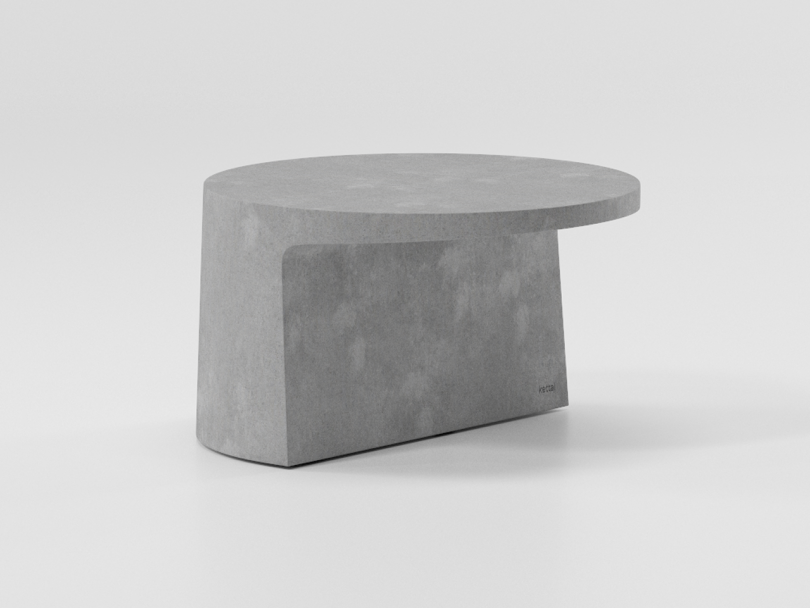 angular grey outdoor table