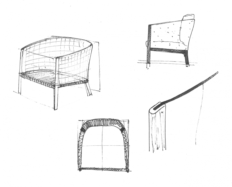 sketches of armchair