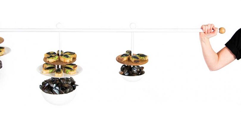 cool ways to serve and display food hanging bird feeder turned appetizer serving tray padstyle.com