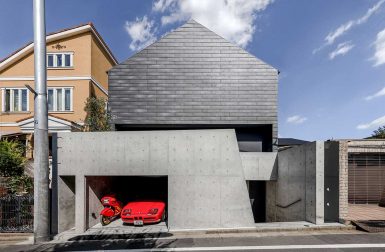 A Concrete Facade Hides a Colorful, Futuristic Interior of a House in Tokyo