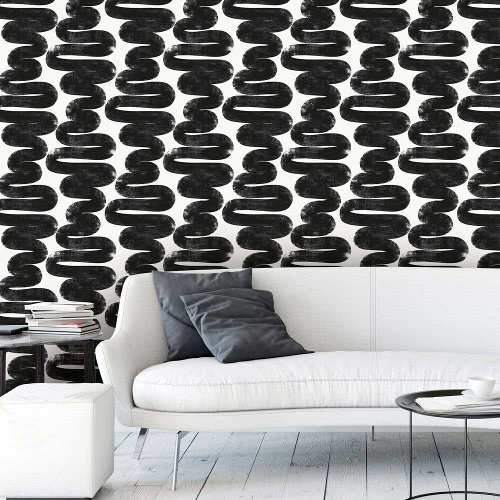 Peel and Stick Wallpaper White and Black Contact India  Ubuy