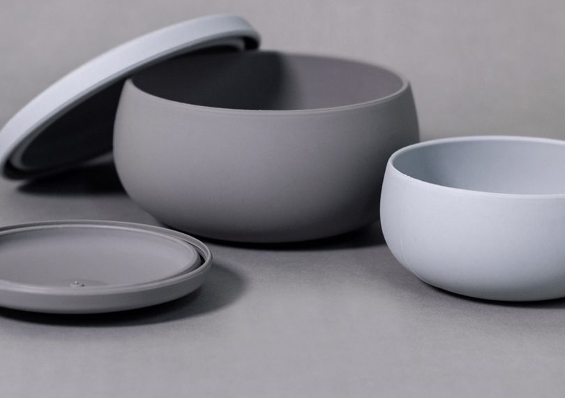 besovida triple set bowls on a dark grey background