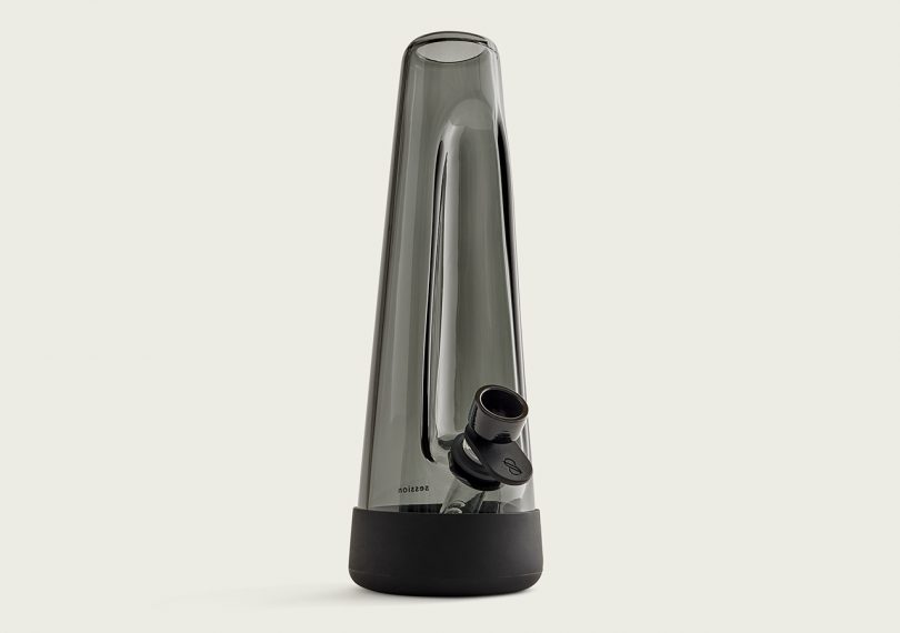 black ash water pipe by session goods on a light beige background