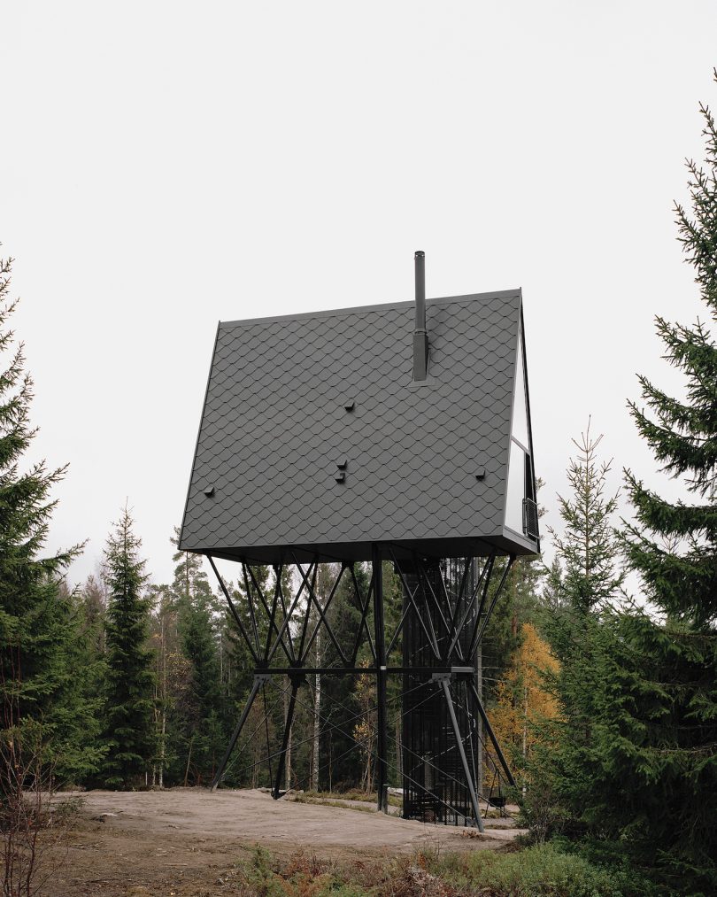 modern a-frame cabin