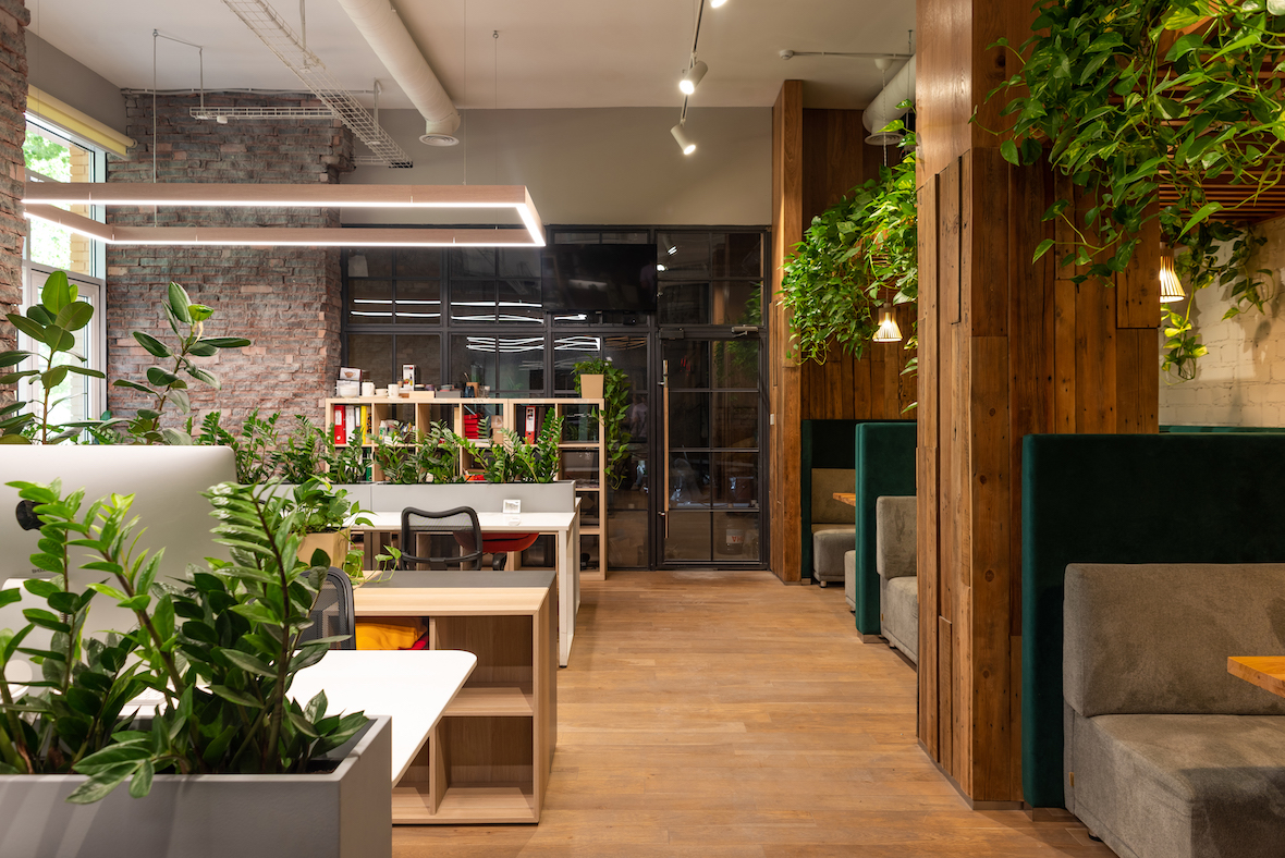 A Restaurant Office Gets A Makeover With Greenery + Natural Materials
