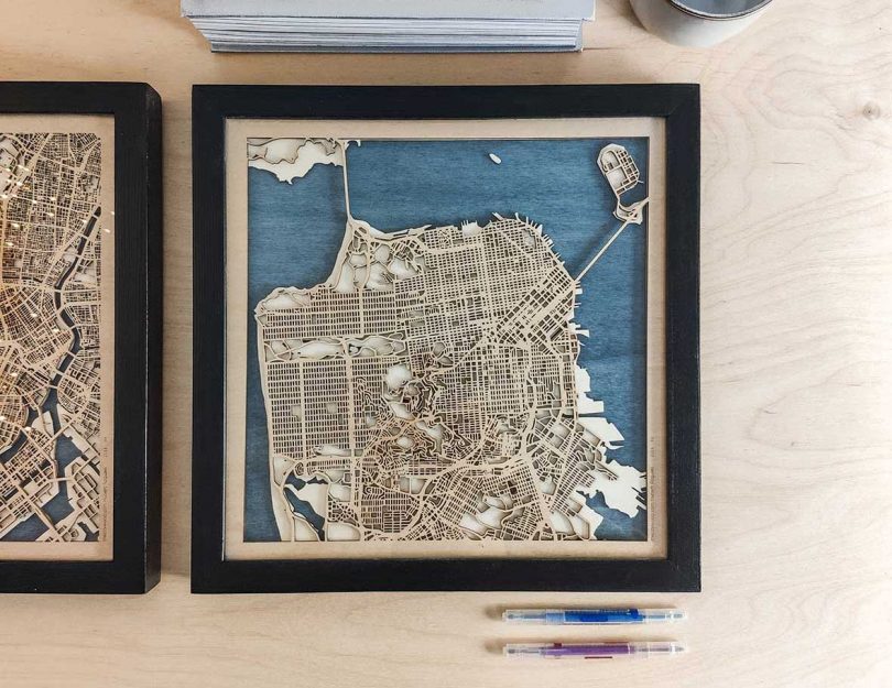 CityWood Wooden Map