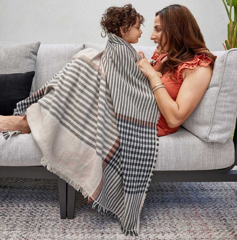 Bug Shield Blanket - Striped Plaid by outer