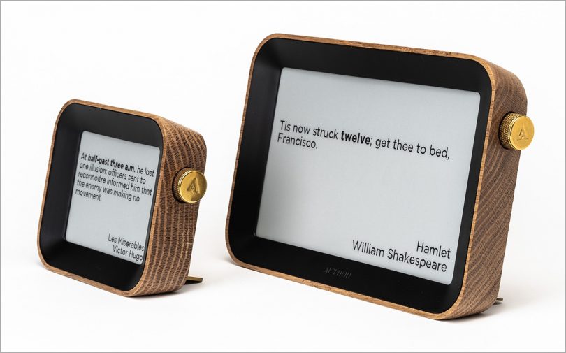 two sizes of digital screen devices on white background