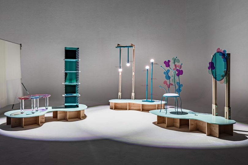 colorful functional art objects on display