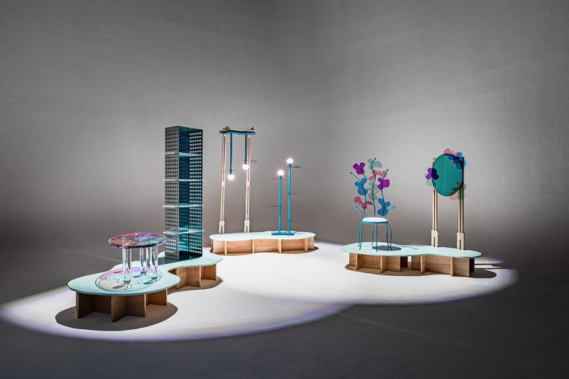 colorful functional art objects on display