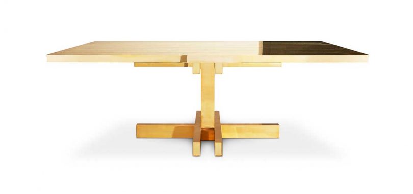 solid brass console table