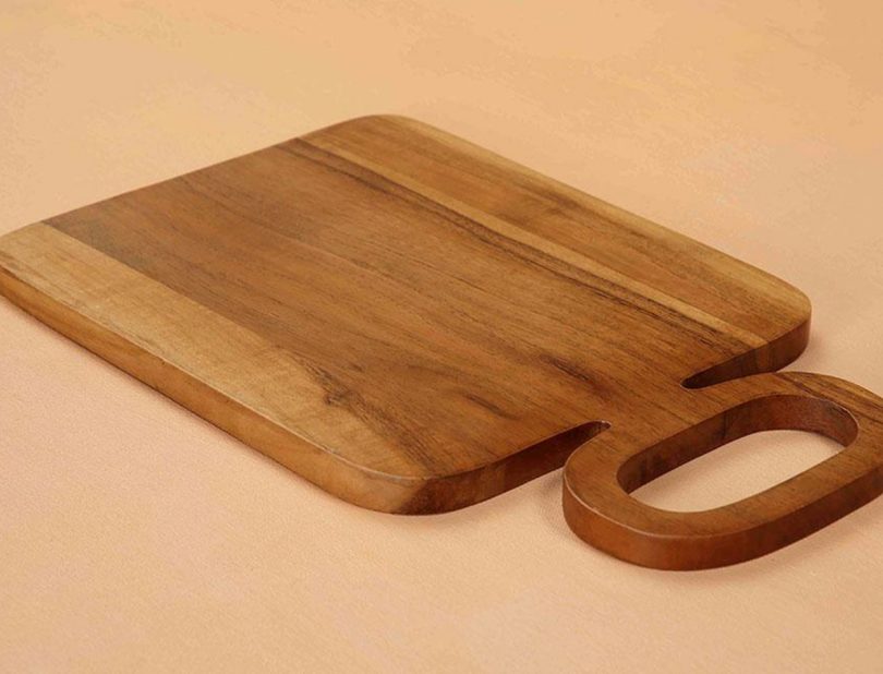 Handmade Teak Wood Chopping & Charcuterie Board - Set of 2