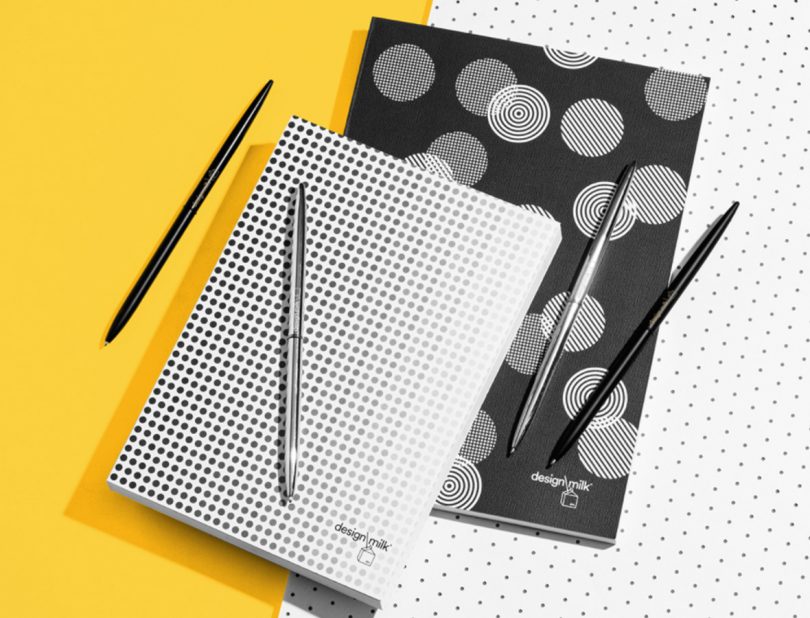 Design Milk Notebook, Planner + Slim Pens Set