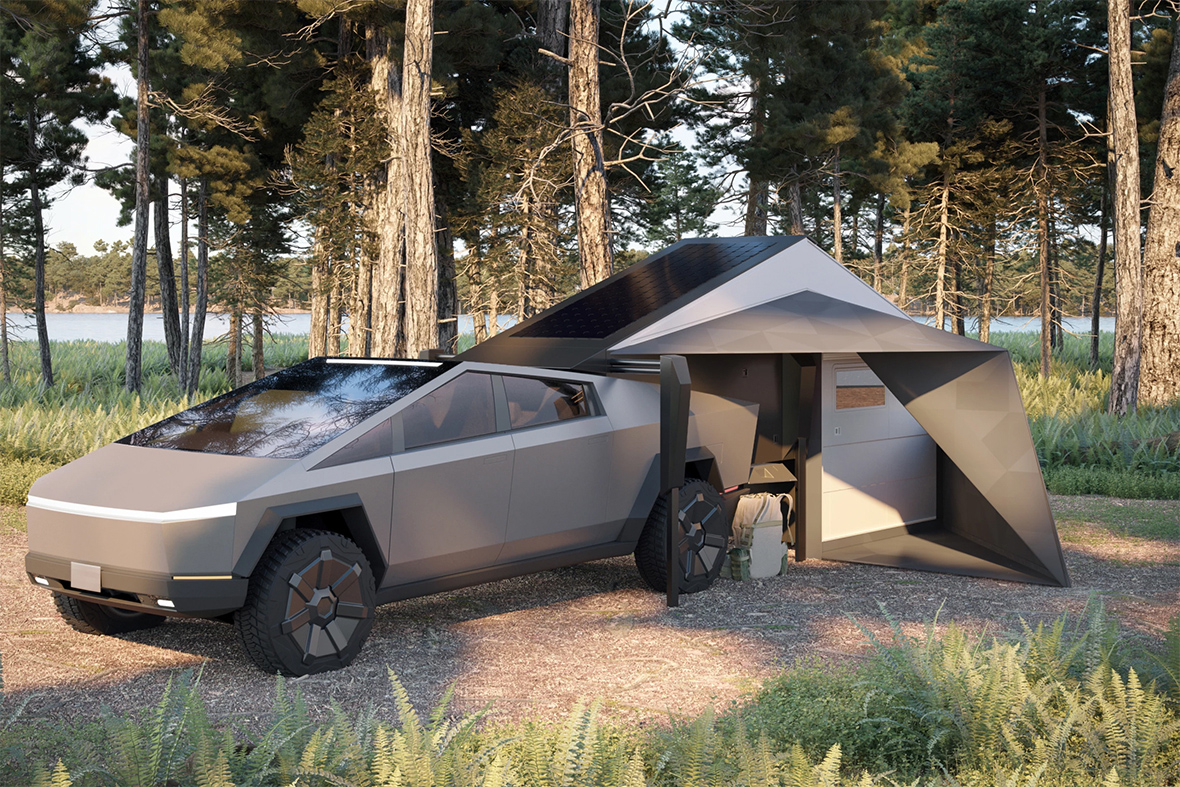 FORM Camper for Tesla Cybertruck Angles for the Future of Glamping