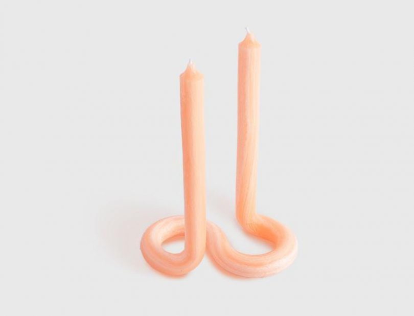 Twist Candle in Orange by 54 Celsius