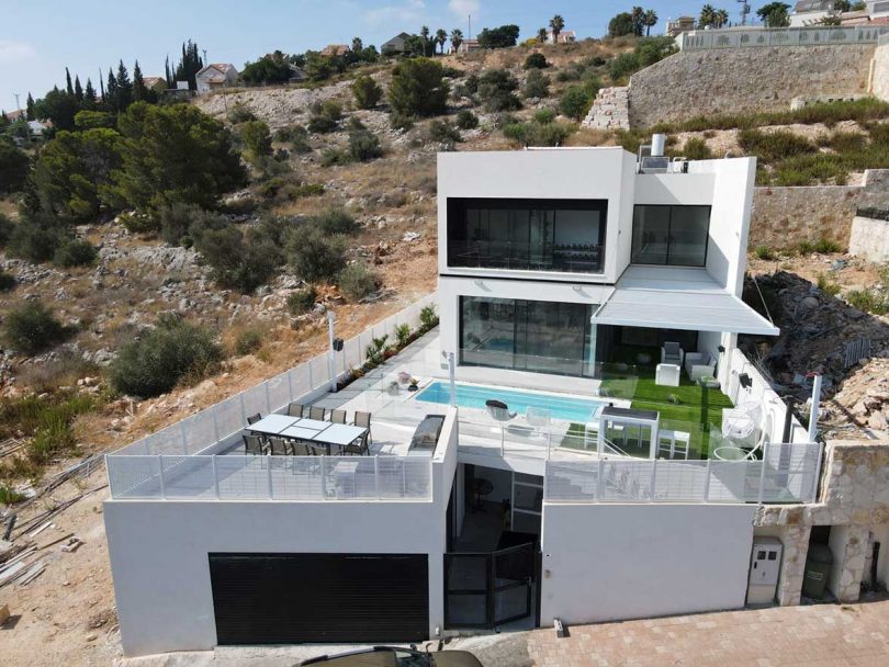 exterior view of modern house in Israel