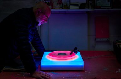 Brian Eno's LED Color Changing Turntable Spins an Ambient Mood