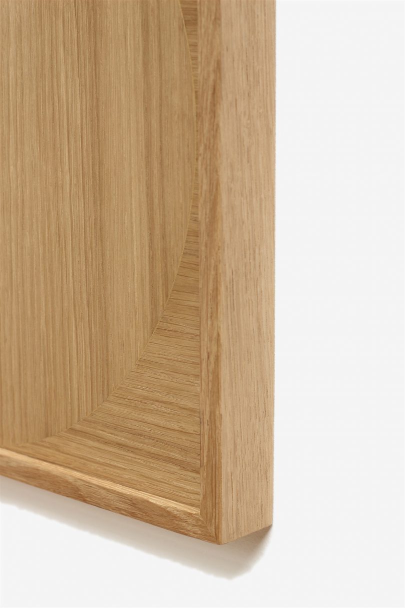 corner detail of wood marquetry art