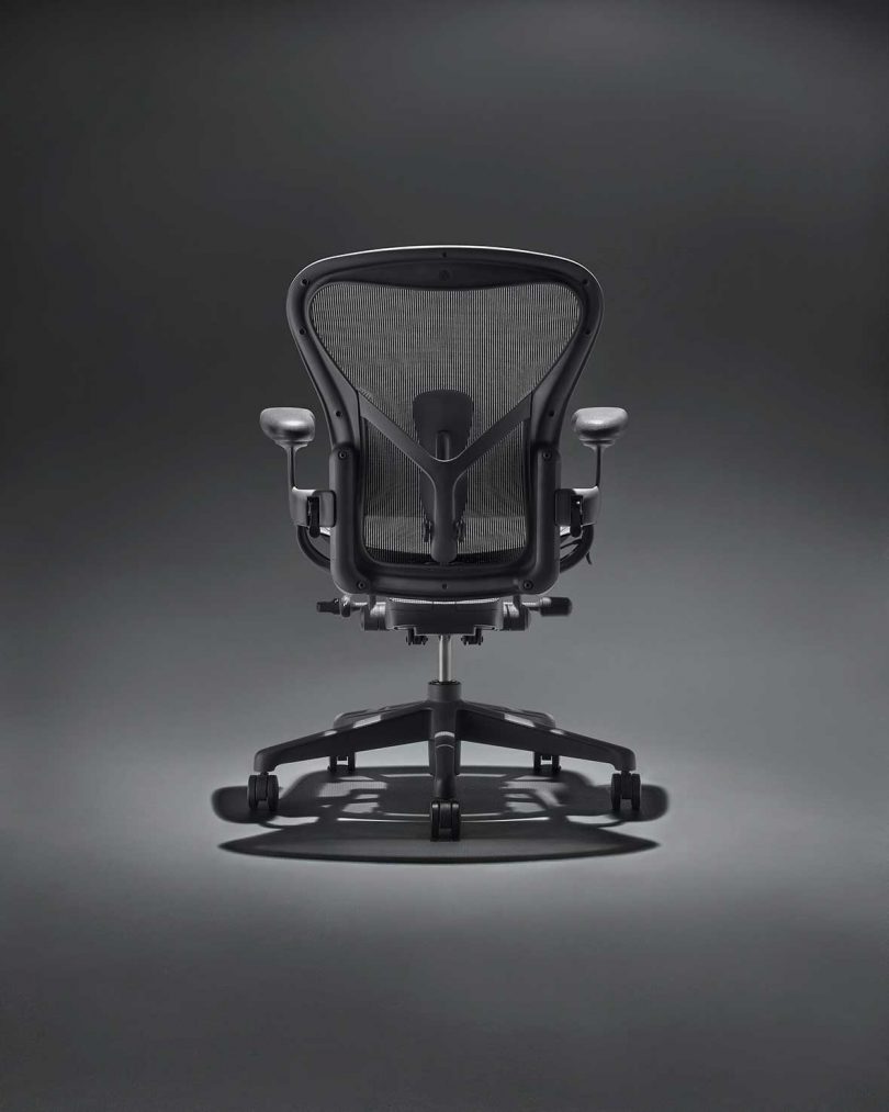 Aeron office chair in dark colorway