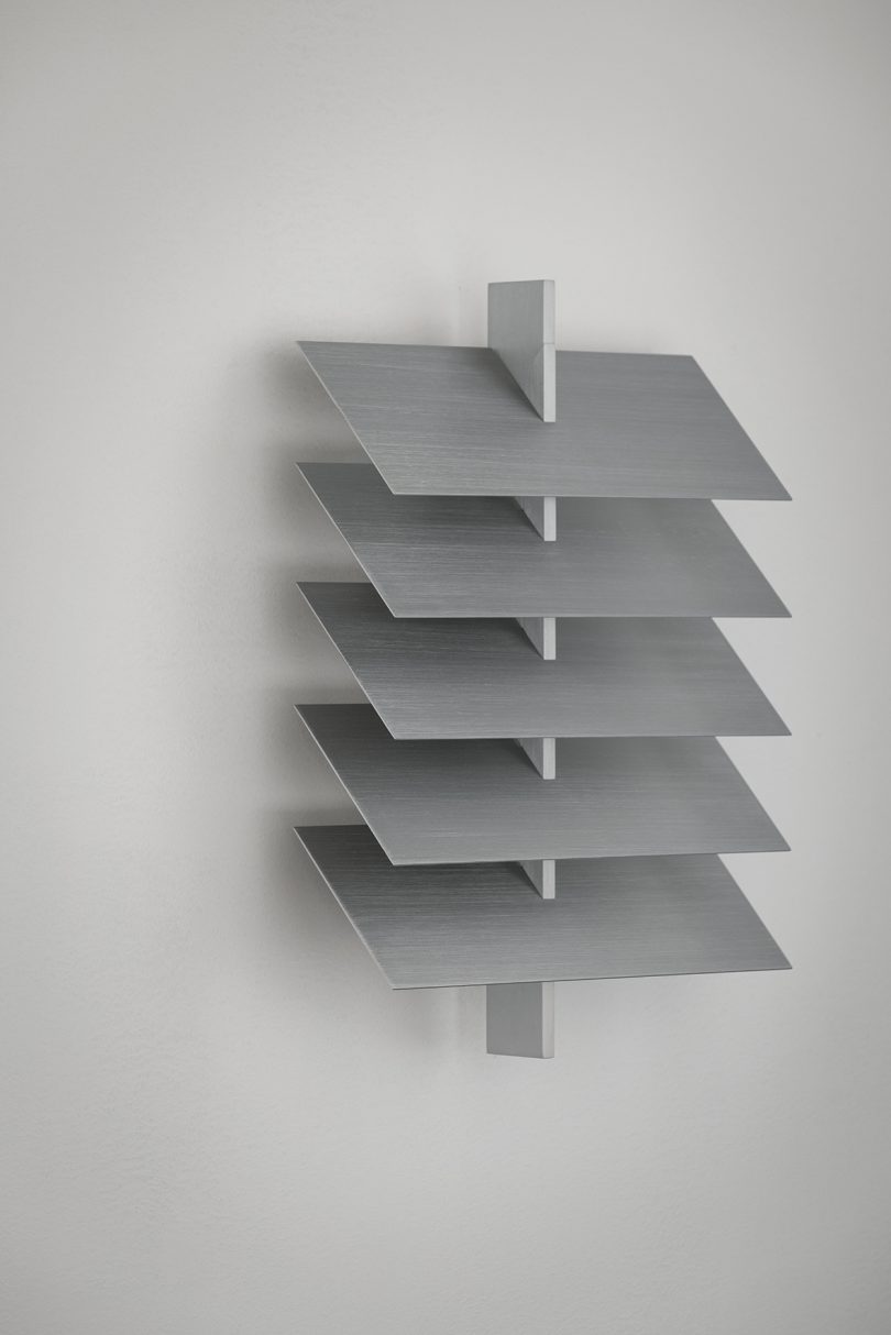 structured metal wall lamp