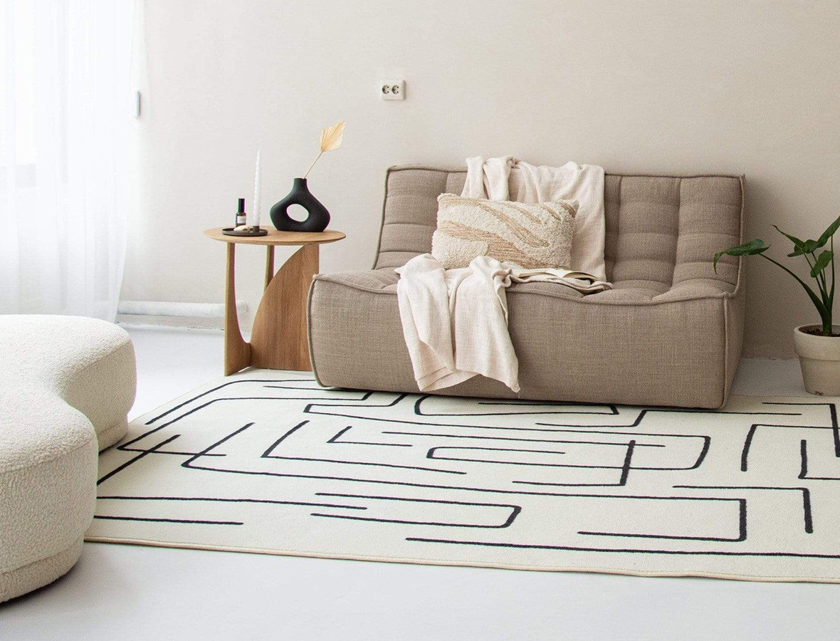 carret design haag rug in living room