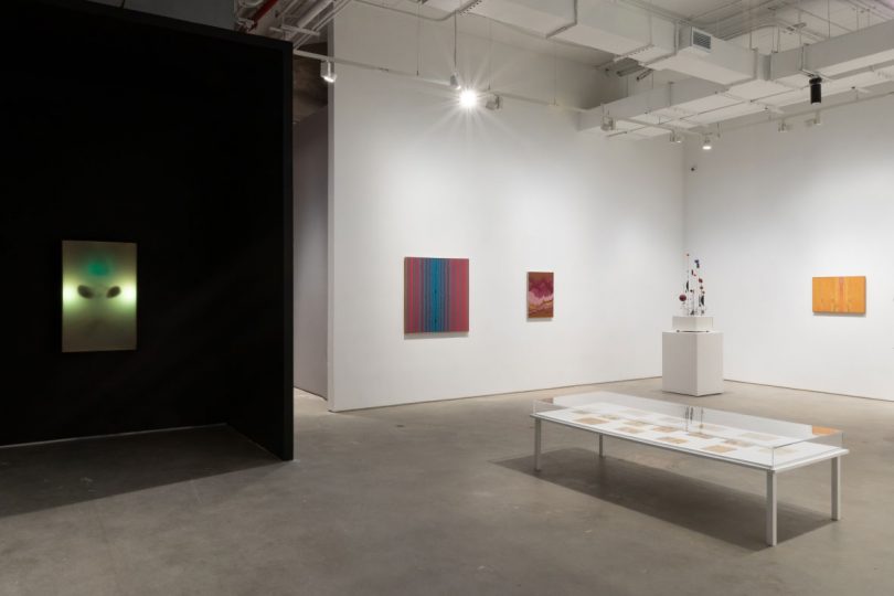 Installation view including Kinechromatic device of left