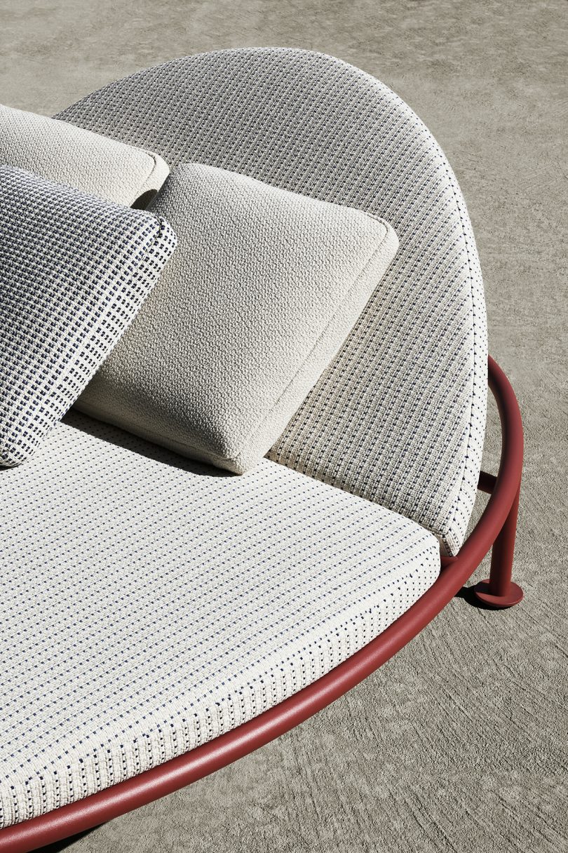 detail of outdoor lounger