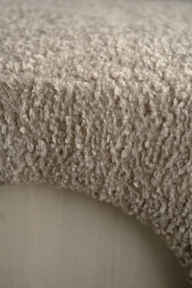 detail of sherpa fabric
