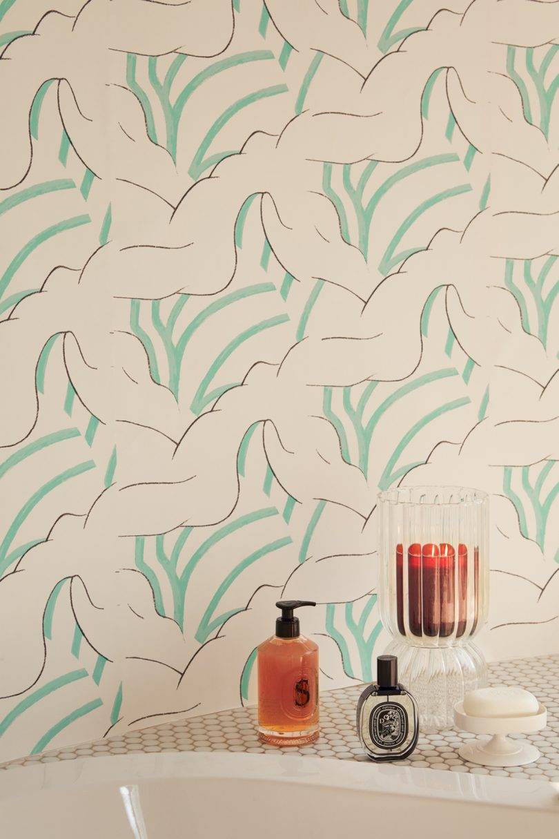 abstract wallpaper in living space