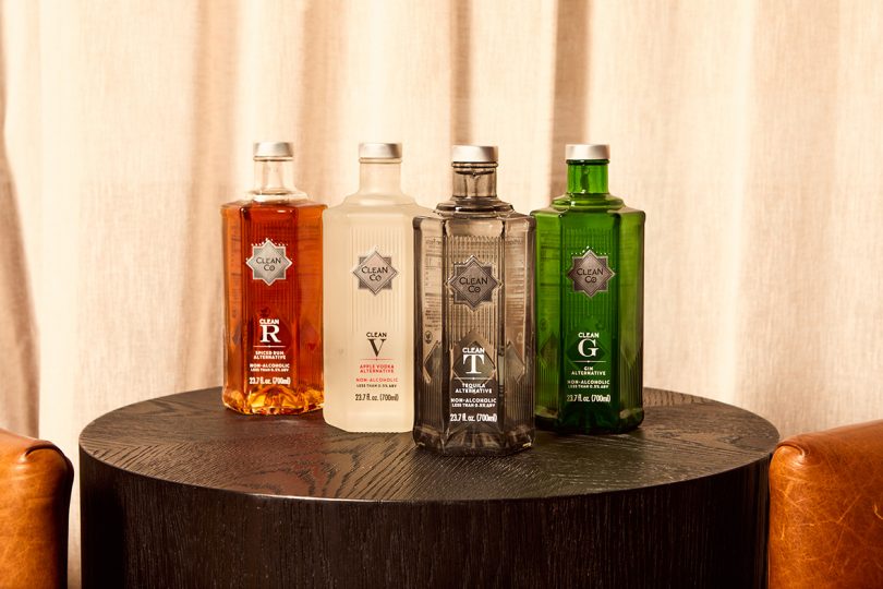four bottles of spirits
