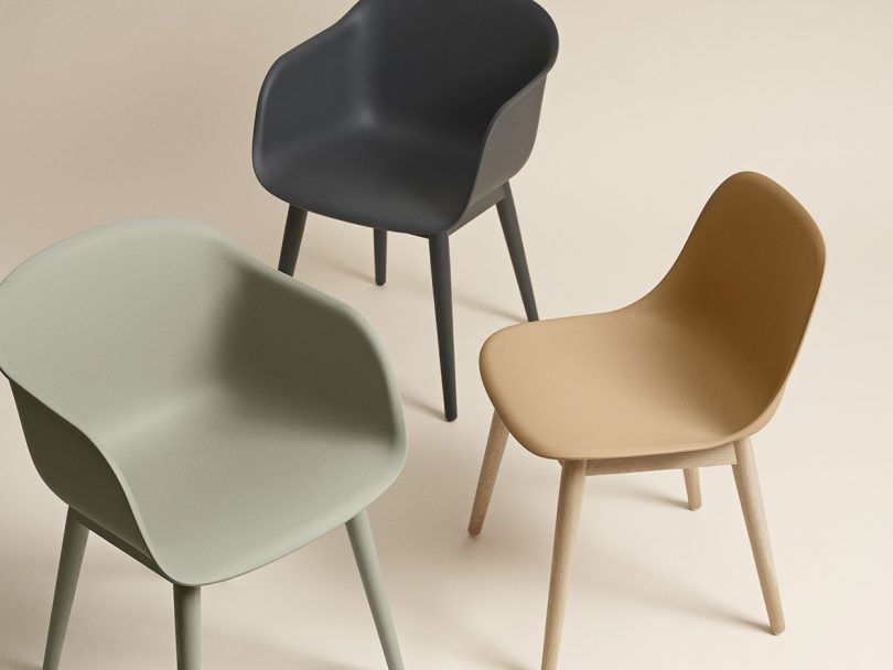 Muuto Updates the Fiber Chair Family With a New 80% Recycled Material